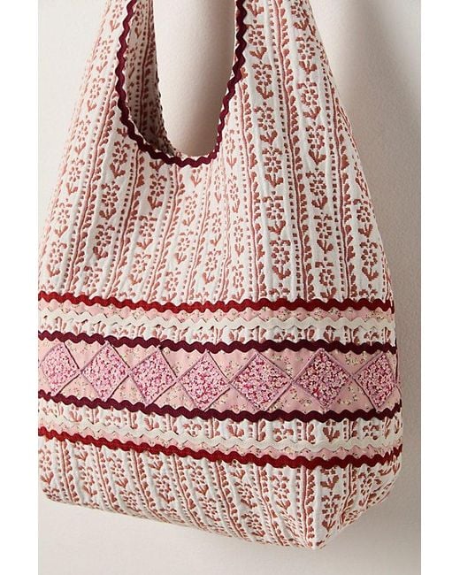Anna Sui Pink Prairie Patchwork Bag