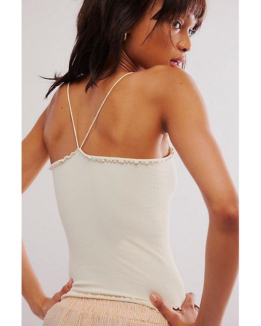 Free People White Better This Way Cami