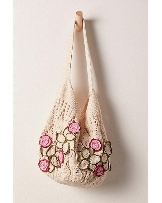 Free People Green Blossom Crochet Bag