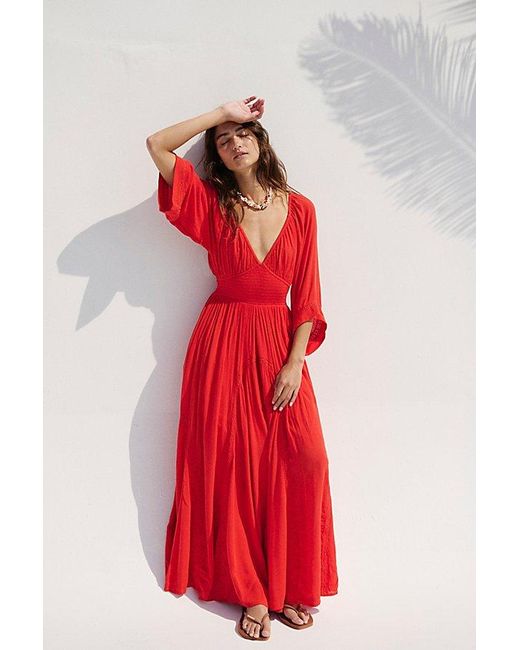 free-est Red Dixie Maxi Dress By