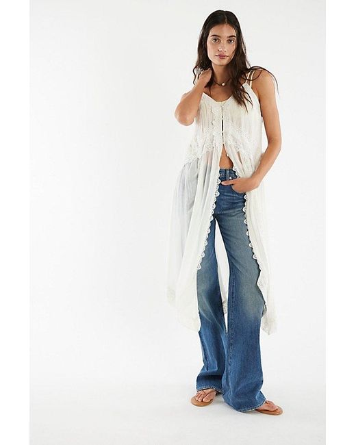 Free People Blue Snowbird Maxi Top