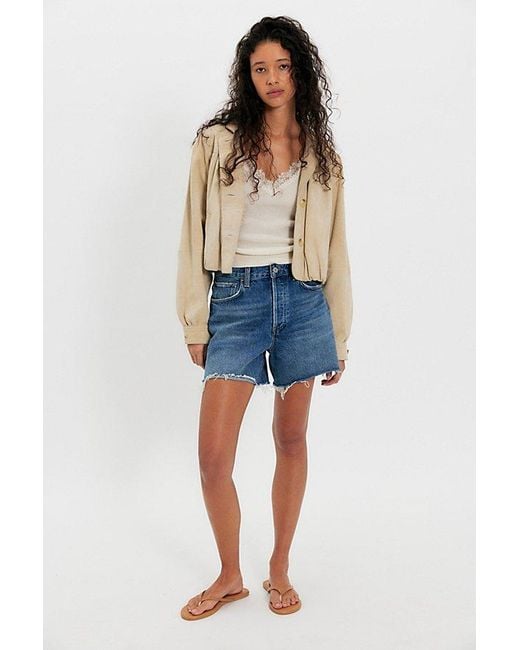 Agolde Blue Nye Denim Shorts
