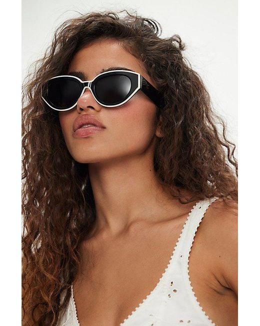 Free People Black Suki Polarized Cat-Eye Sunglasses