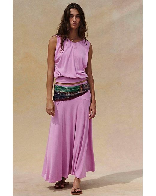 free-est Pink Bristol Skirt Set By