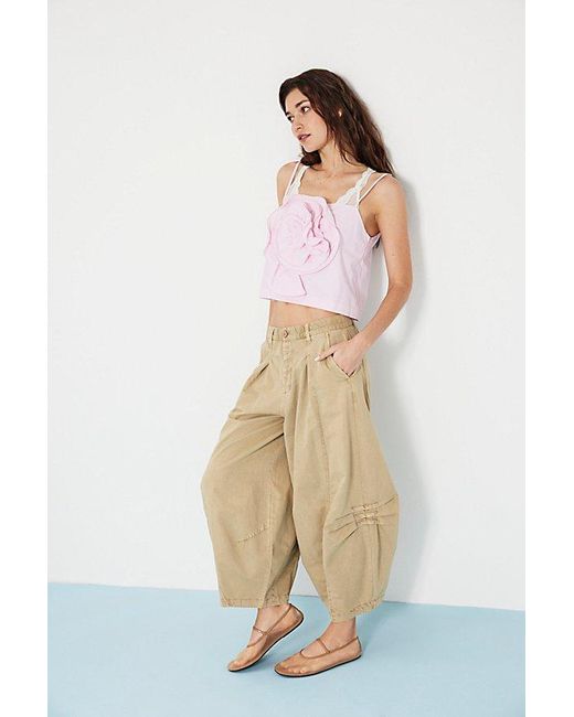 Free People Natural Sophie Chino Pants At In Tan, Size: Xs