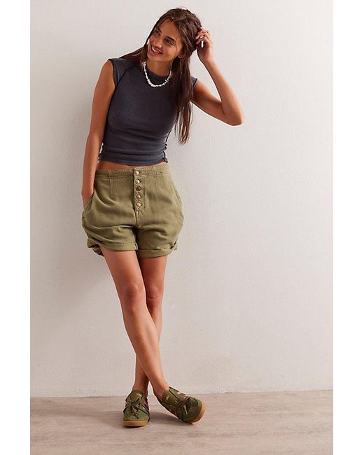 Free People Green We The Free Osaka Relaxed Shorts