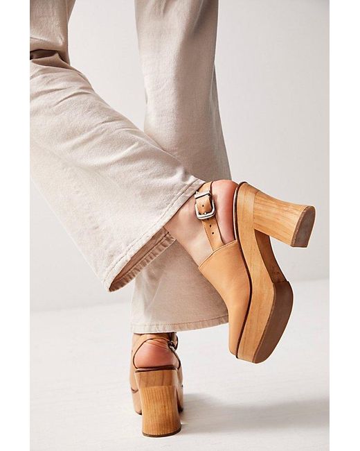 Free People Natural Mallory Mule Clogs