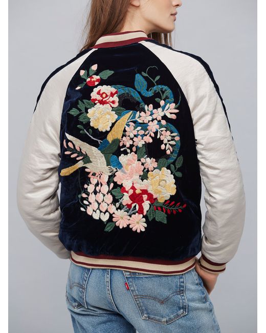 free people floral bomber jacket