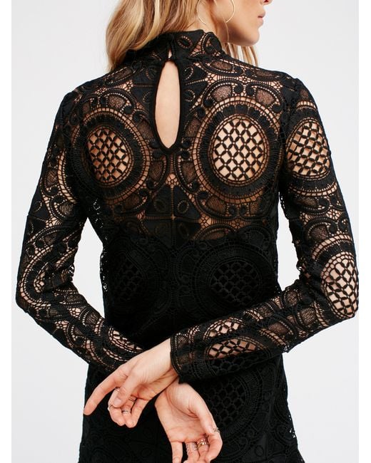 Free People Ibiza Lace Dress in Black | Lyst