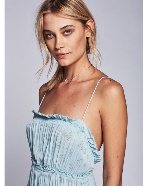 Free People Jolene Mini Slip in Blue | Lyst