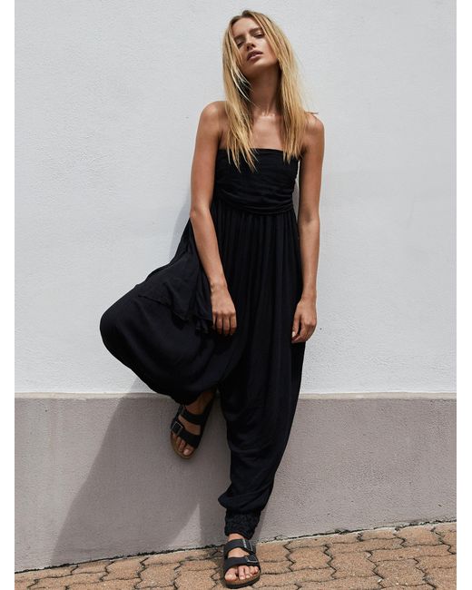 Free People Black Just Like This Convertible Jumpsuit