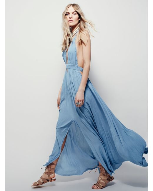 Free People Blue Look Into The Sun Maxi