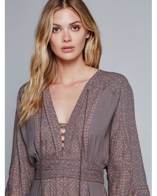 free people modern kimono dress Free People Modern Kimono Maxi Dress Denim Combo Size 0