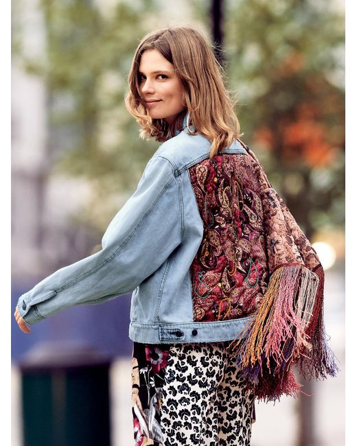 Paisley Quilted Denim Jacket 