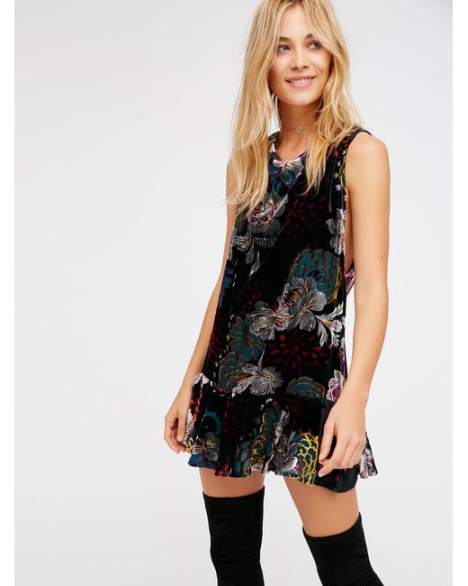 Free People Velvet Burnout Mini Dress 