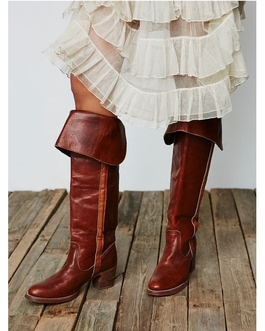 Free People Brown Vintage '70s Frye Tall Boots