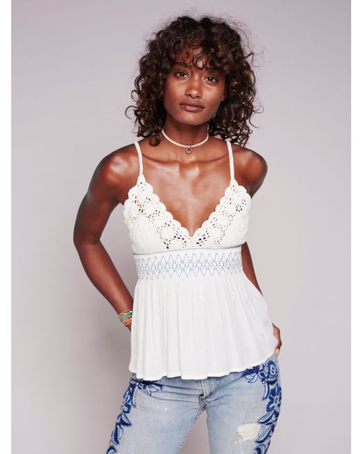 Free people crochet tank on sale