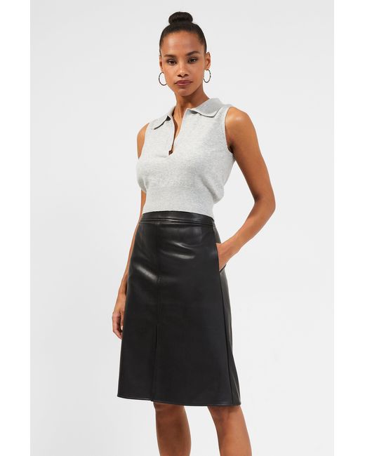 Etta Recycled Vegan Leather Midi Skirt 