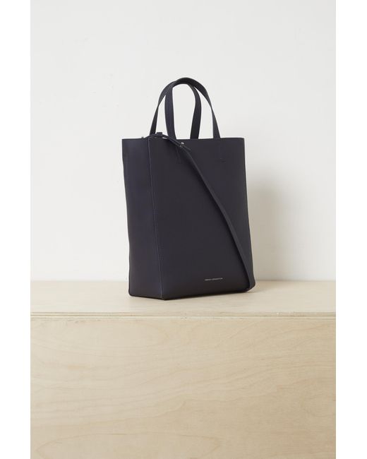 Women S Blue Moa Recycled Leather Tote Bag