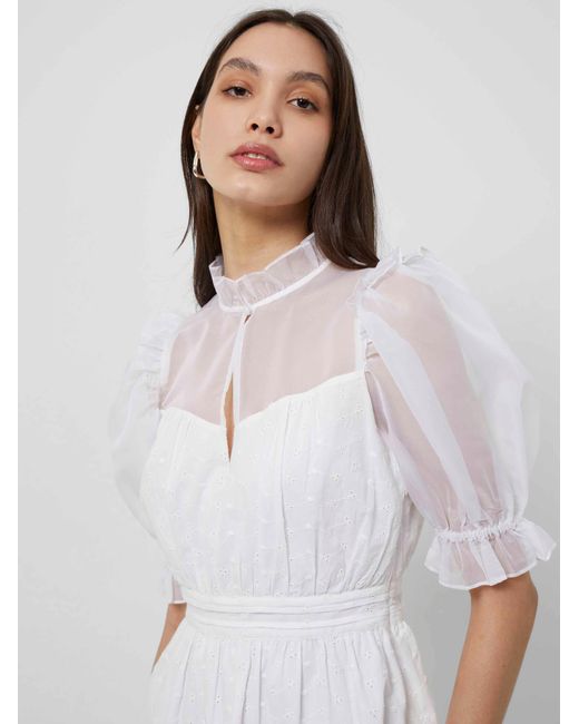 french connection white cotton dress
