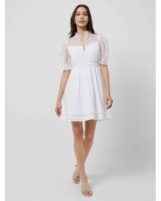 french connection white cotton dress