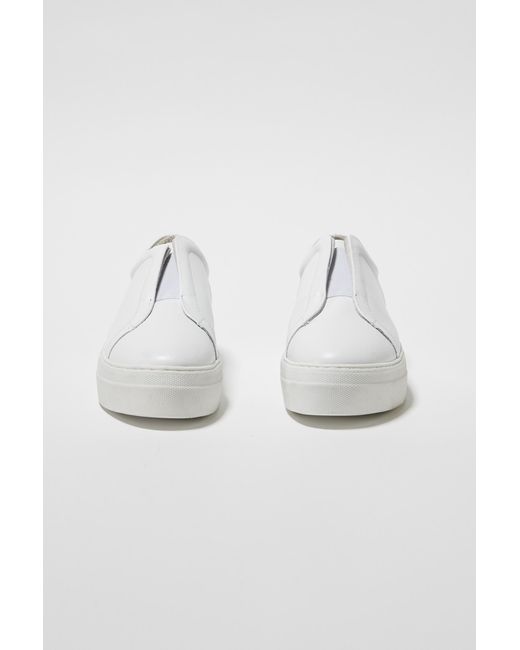 french connection white platform trainers
