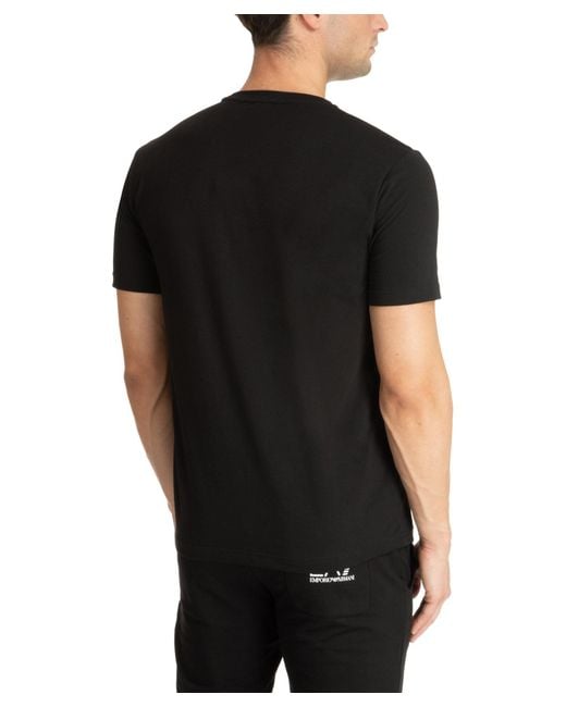 EA7 Black Natural Ventus 7 T-shirt for men