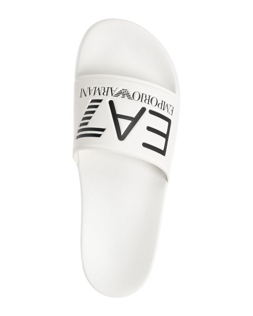 EA7 White Slides for men