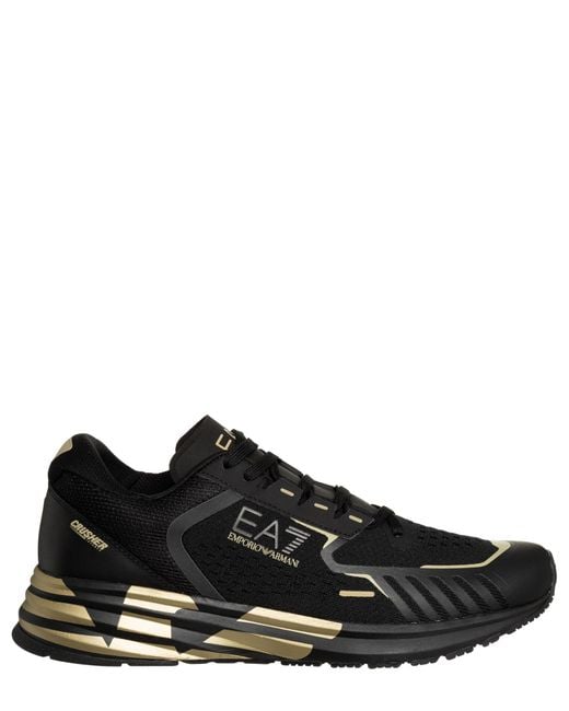 EA7 Black Crusher Distance Sneakers for men