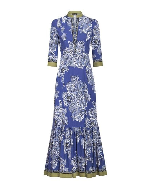 Etro Blue Long Dress