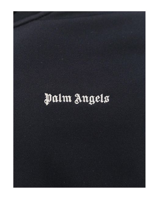 Palm Angels Blue Zip-up Sweatshirt for men