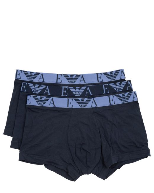 Emporio Armani Blue Underwear Cotton Boxer for men
