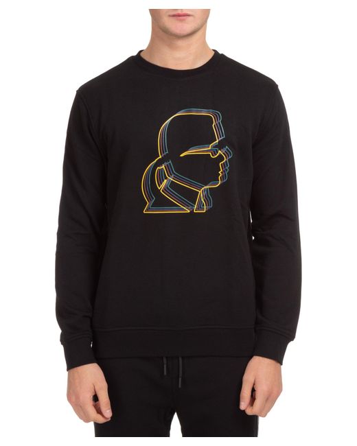 Karl Lagerfeld Cotton Sweatshirt in Black for Men Lyst