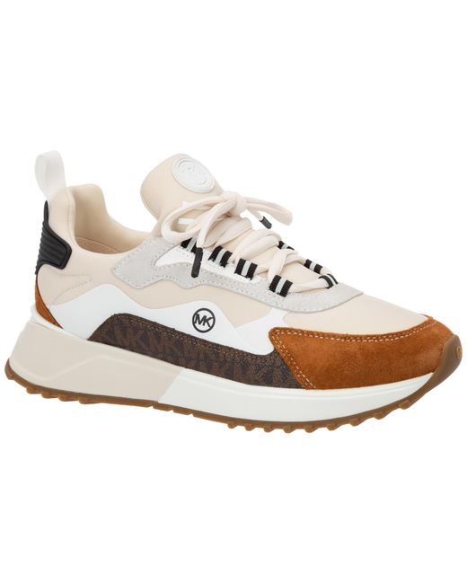 Michael Kors Shoes Leather Trainers Sneakers Theo Sport in Natural | Lyst
