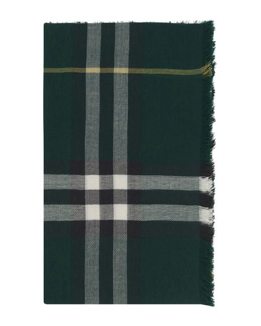 Burberry Green Wool Scarf