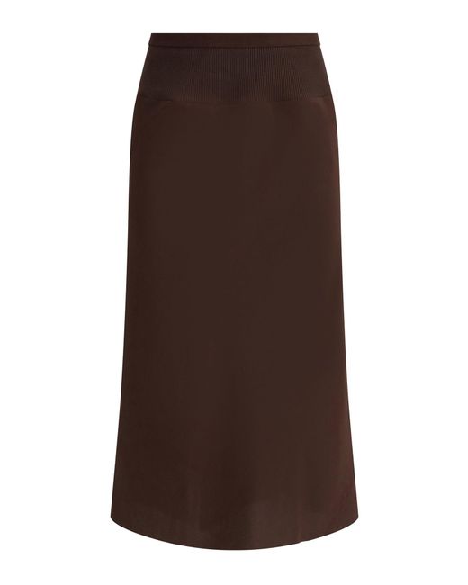 Gonna midi di Rick Owens in Brown