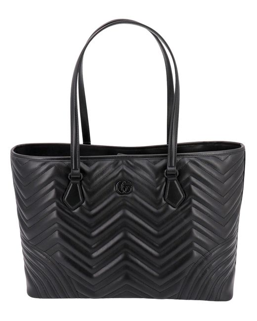 Gucci GG Marmont Tote Bag in Black | Lyst