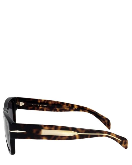 David Beckham DB 7000/S Sunglasses - Black Acetate Square Frame, Grey Nylon Lenses (51mm) - View #10