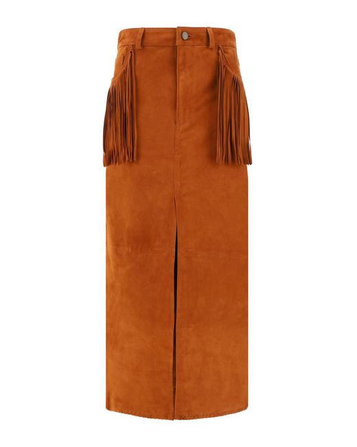 Wild Cashmere Brown Maxi Skirt