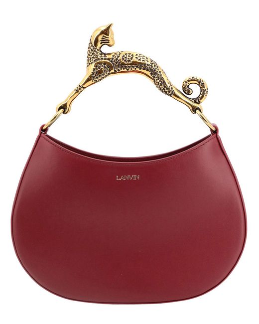 Lanvin Cat Hobo Bag in Red | Lyst
