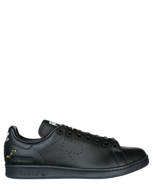 adidas By Raf Simons Leather Stan Smith Sneakers in Black for Men | Lyst