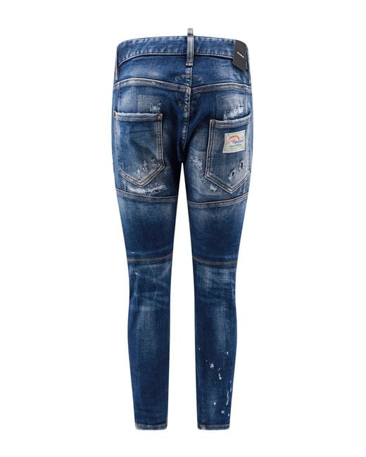 DSquared² Blue Tidy Biker Jeans for men