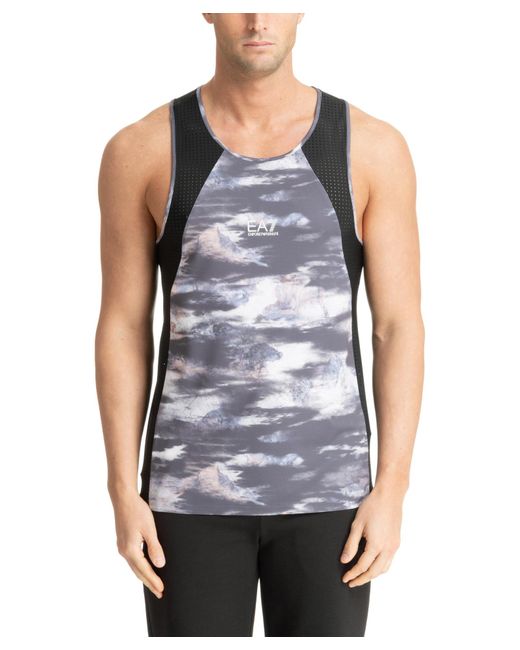 EA7 Blue Vigor 7 Sleeveless T-shirt for men