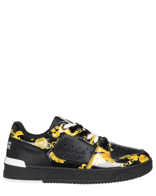 Versace Jeans Black Starlight Chain Couture Sneakers for men