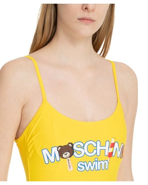 Costume intero swim di Moschino in Yellow