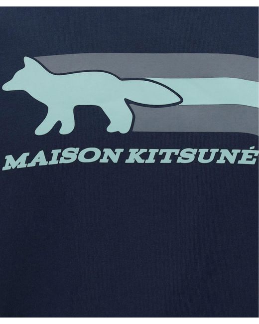 T-shirt di Maison Kitsuné in Blue da Uomo