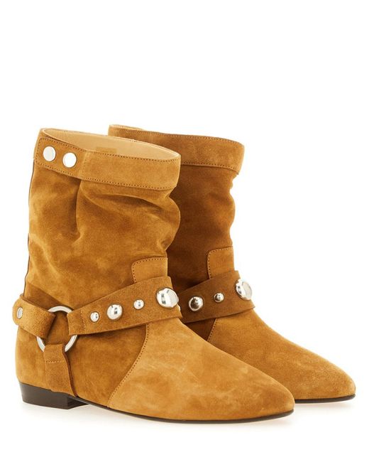Isabel Marant Brown Leather Ankle Boots