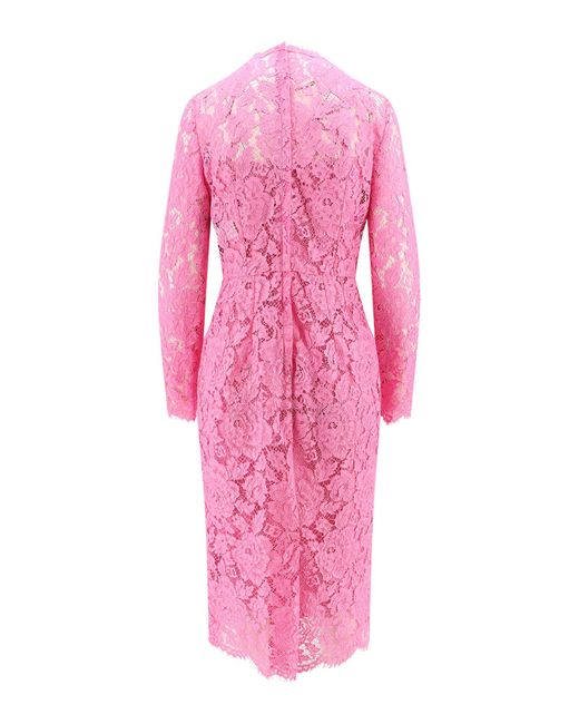 Dolce & Gabbana Pink Midi Dress