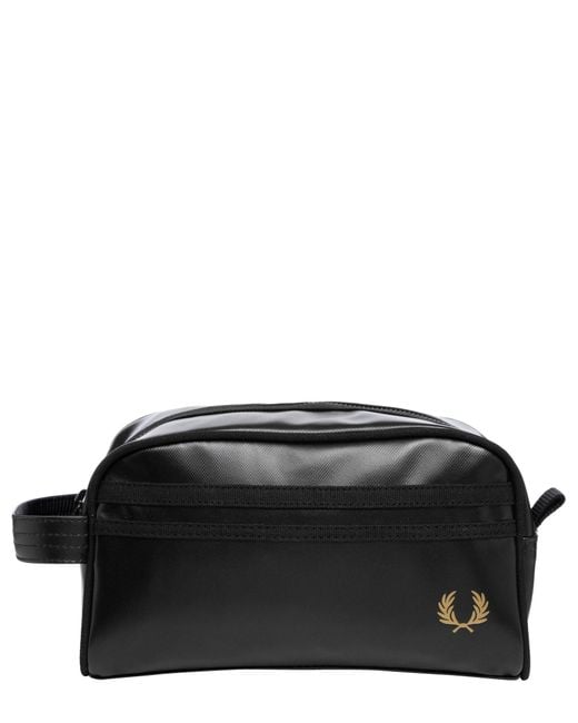 Fred Perry Black Toiletry Bag for men
