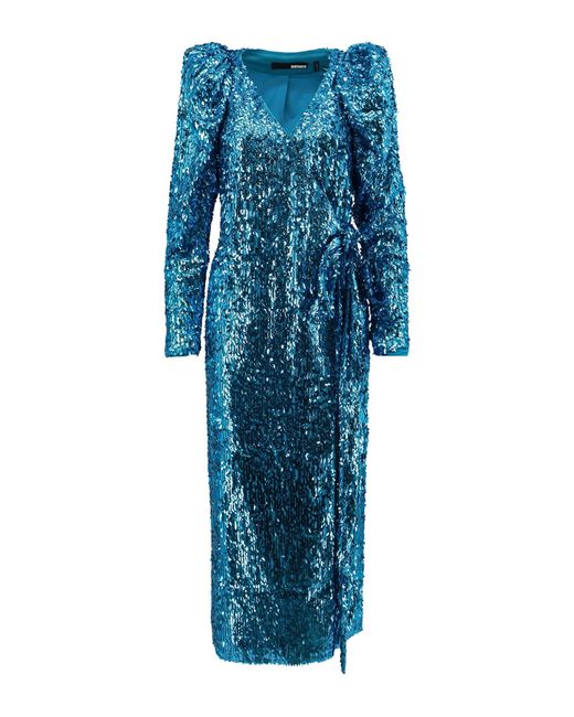 ROTATE BIRGER CHRISTENSEN Blue Long Dress